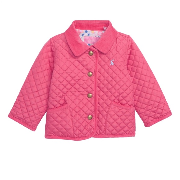 Baby Joule Mabel Quilted Jacket 0-3 Months Pink - Picture 2 of 6